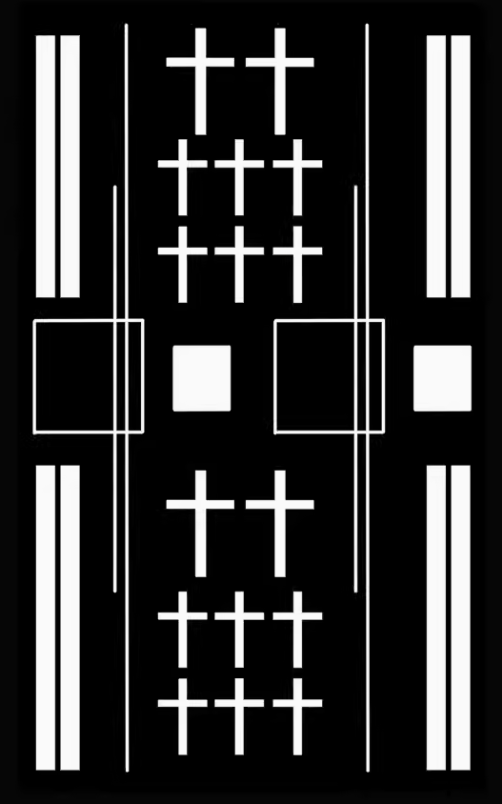 Minimalist Straight Lines and Crosses