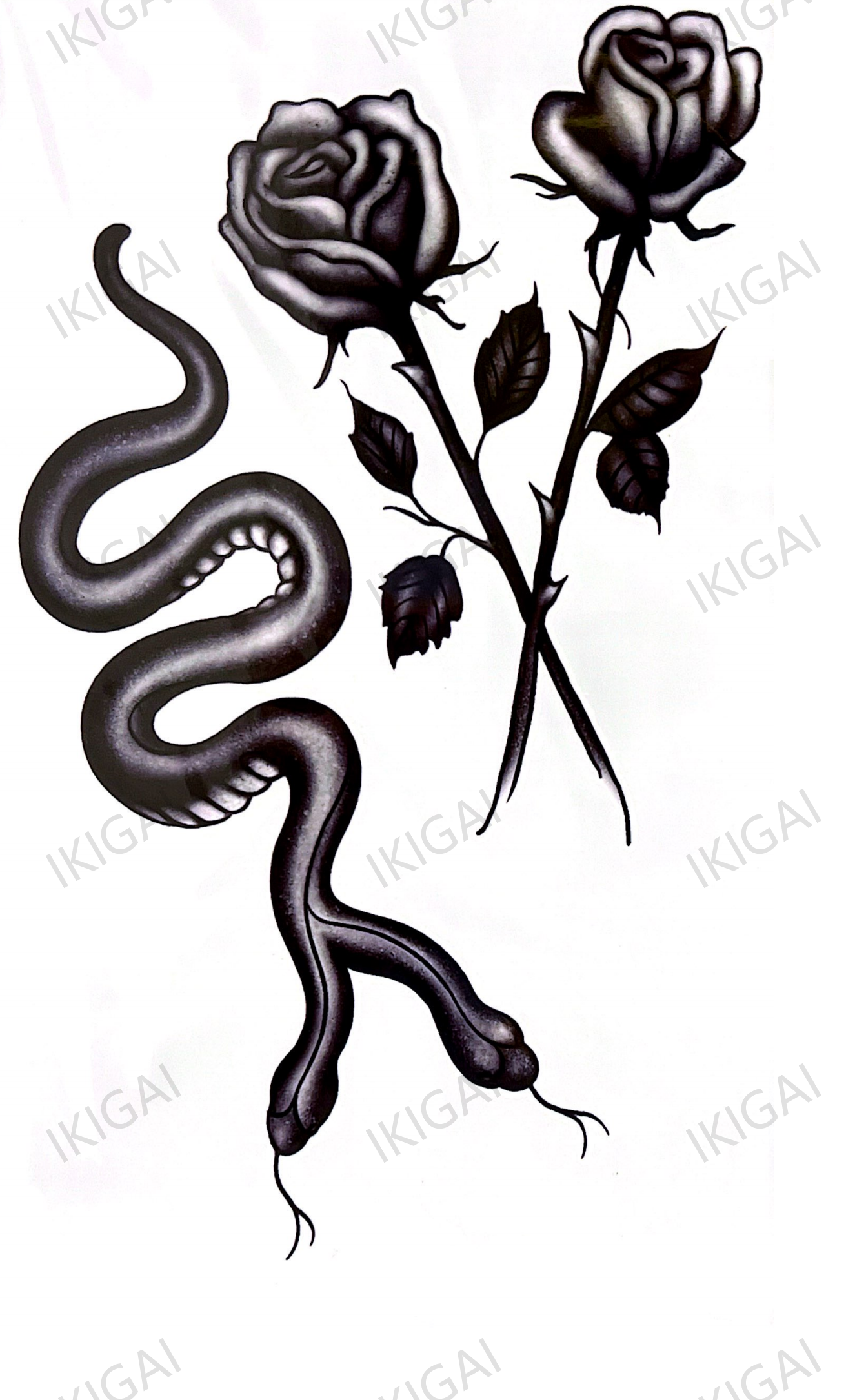 Roses and Two Headed Snake