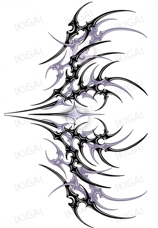 Fantasy Demon Knifes in Black and Purple