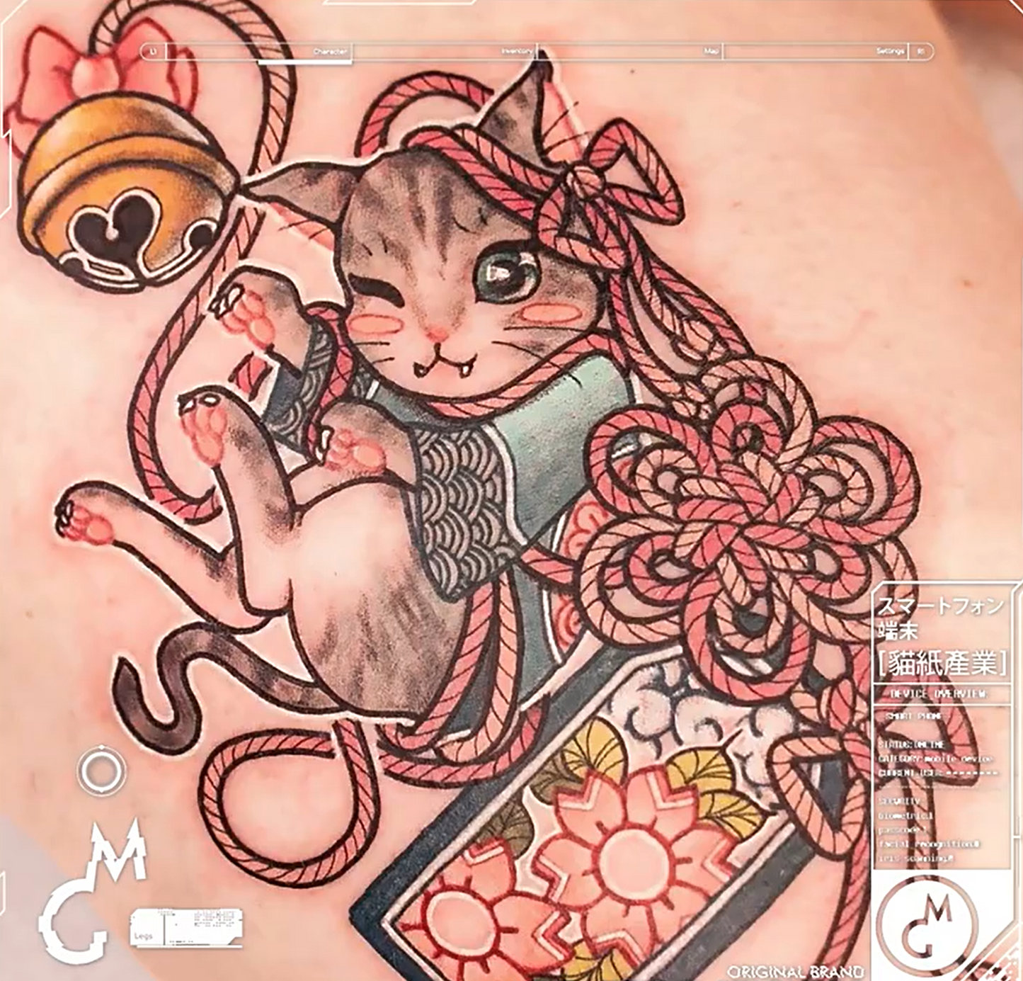 Ukiyoe Kittens with Knots and Charms