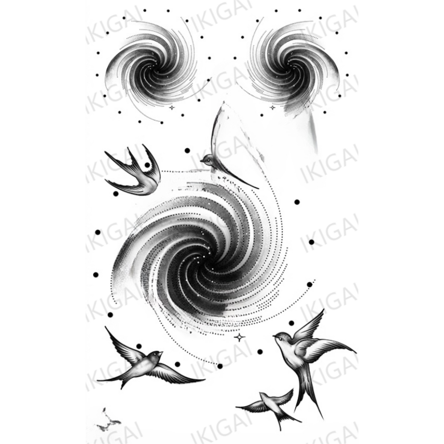 Birds in Celestial Vortex